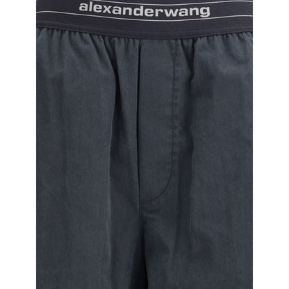 Alexander Wang Trousers with elastic waistband and contrasting jacquard logo