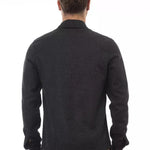 Alpha Studio Gray Wool Men Shirt-Modeoutlet