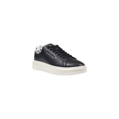Armani Exchange Black And White Leather Sneakers