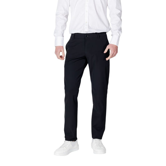 Armani Exchange Black Cotton Casual Pants