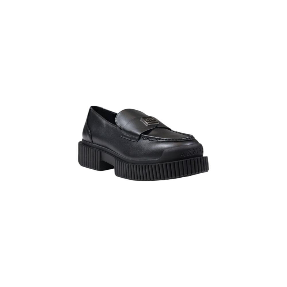 Armani Exchange Black Leather Platform