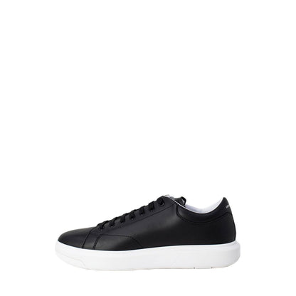 Armani Exchange Black Leather Sneakers
