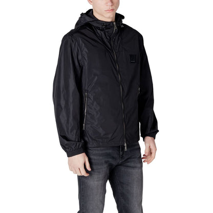 Armani Exchange Black Polyamide Jackets & Coat