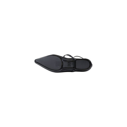 Armani Exchange Black Polyester Platform Pumps