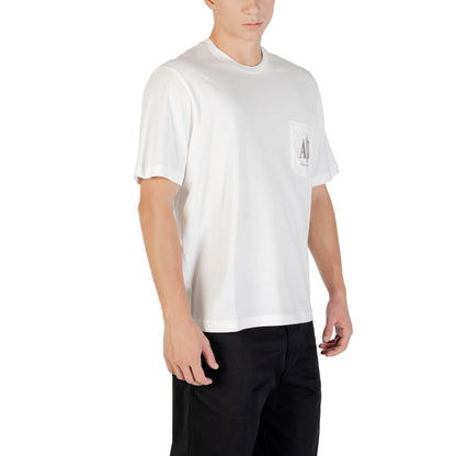 Armani Exchange Cream Cotton T-Shirt