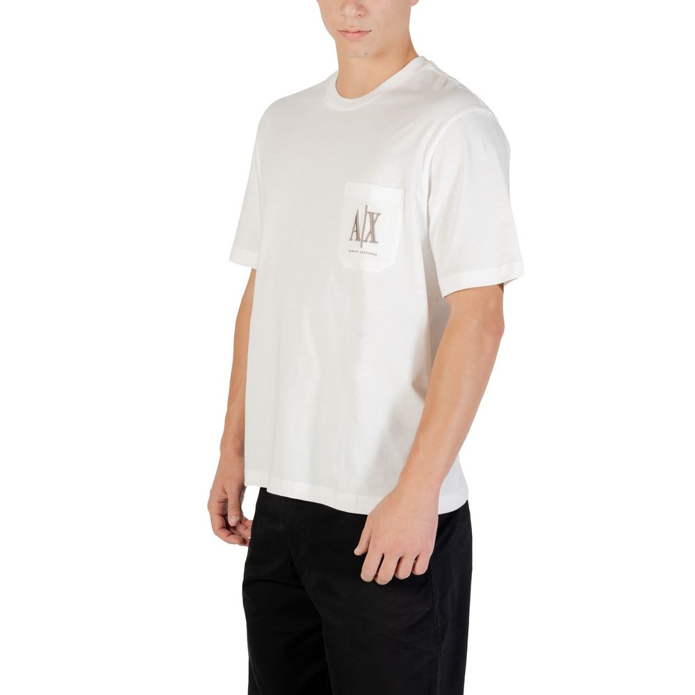 Armani Exchange Cream Cotton T-Shirt