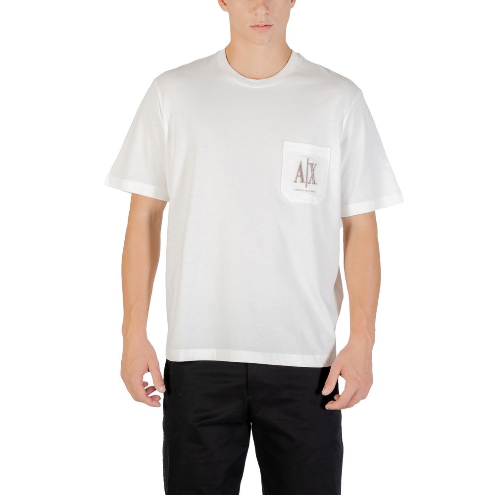 Armani Exchange Cream Cotton T-Shirt