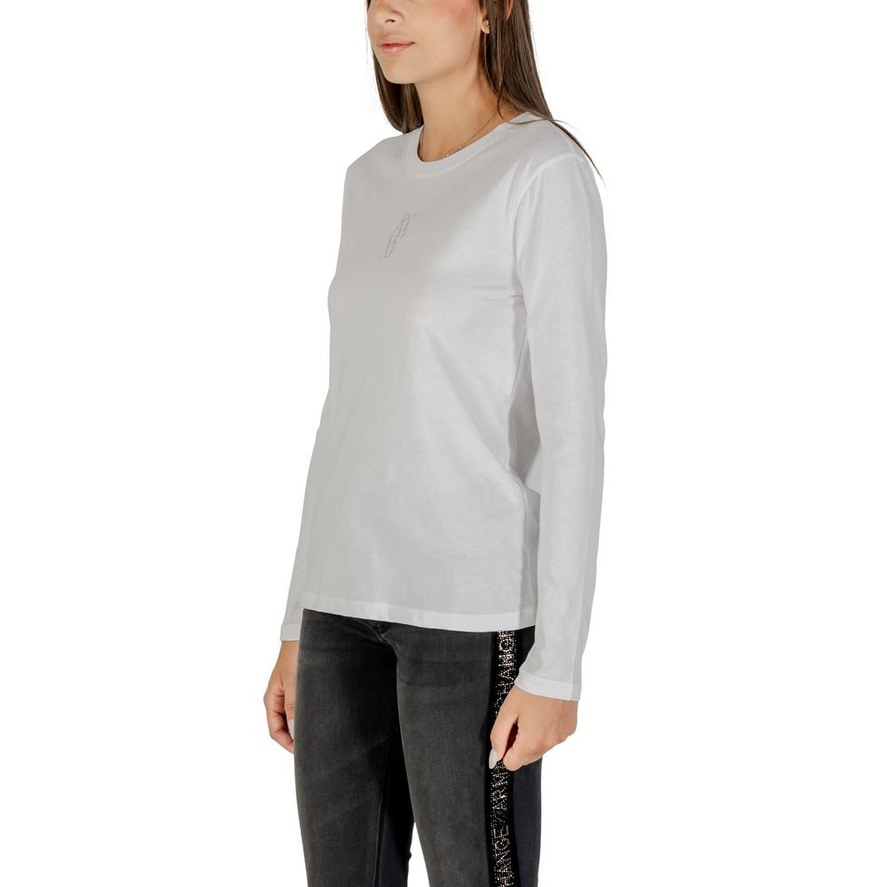 Armani Exchange White Cotton Long Sleeve T-Shirt