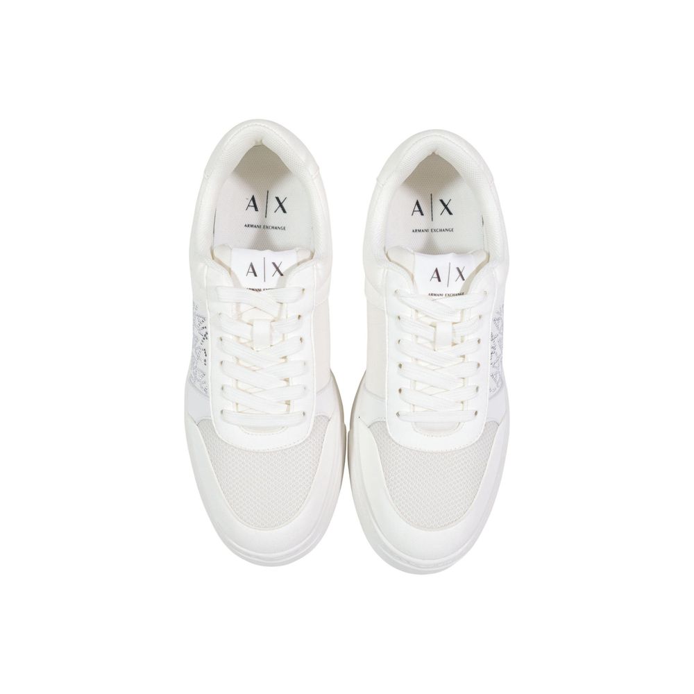 Armani Exchange White Polyamide Athletic Sneakers