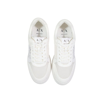 Armani Exchange White Polyamide Athletic Sneakers