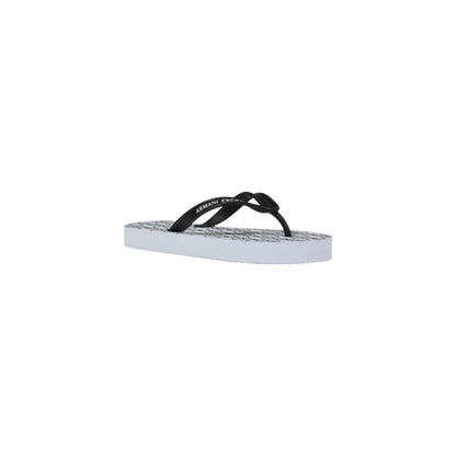 Armani Exchange White Rubber Flip-Flop Sandals