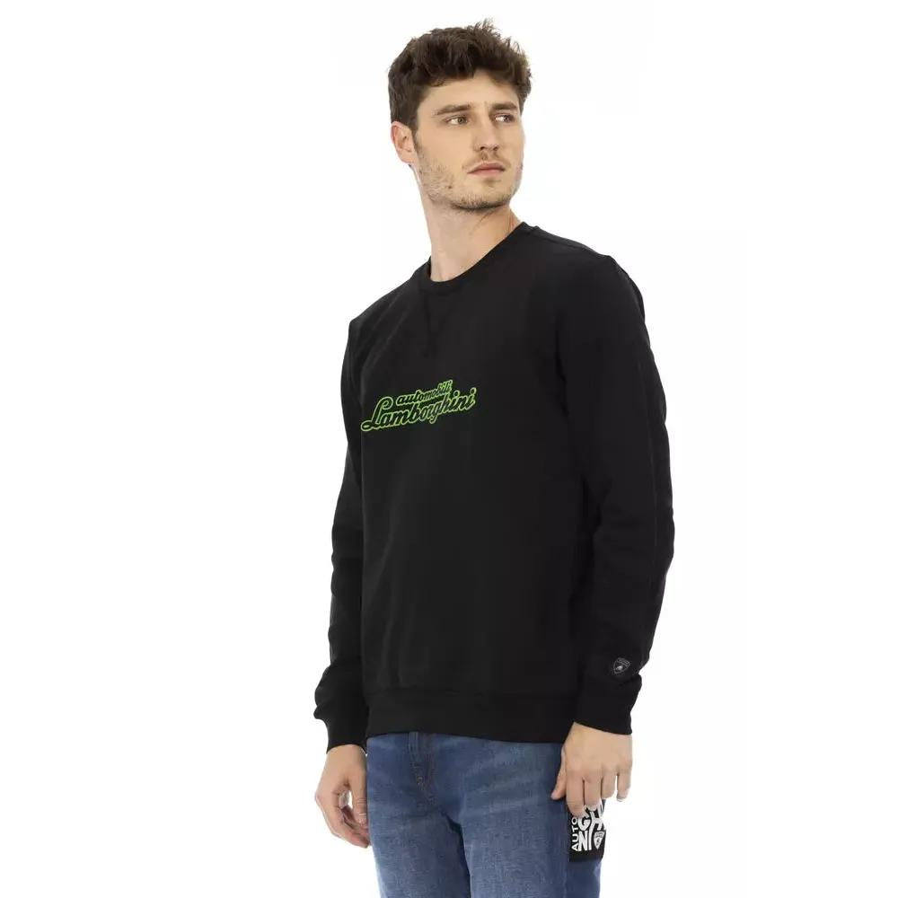 Automobili Lamborghini Black Cotton Men's Sweater
