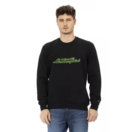 Automobili Lamborghini Black Cotton Men's Sweater