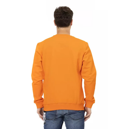 Automobili Lamborghini Orange Cotton Men's Sweater