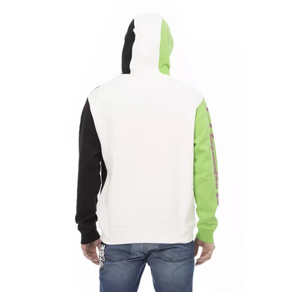 Automobili Lamborghini White Cotton Men Sweater with Hood