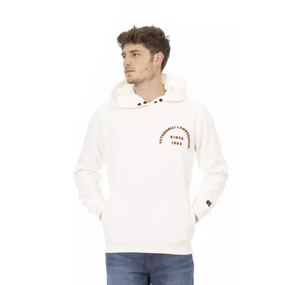 Automobili Lamborghini White Cotton Men Sweater