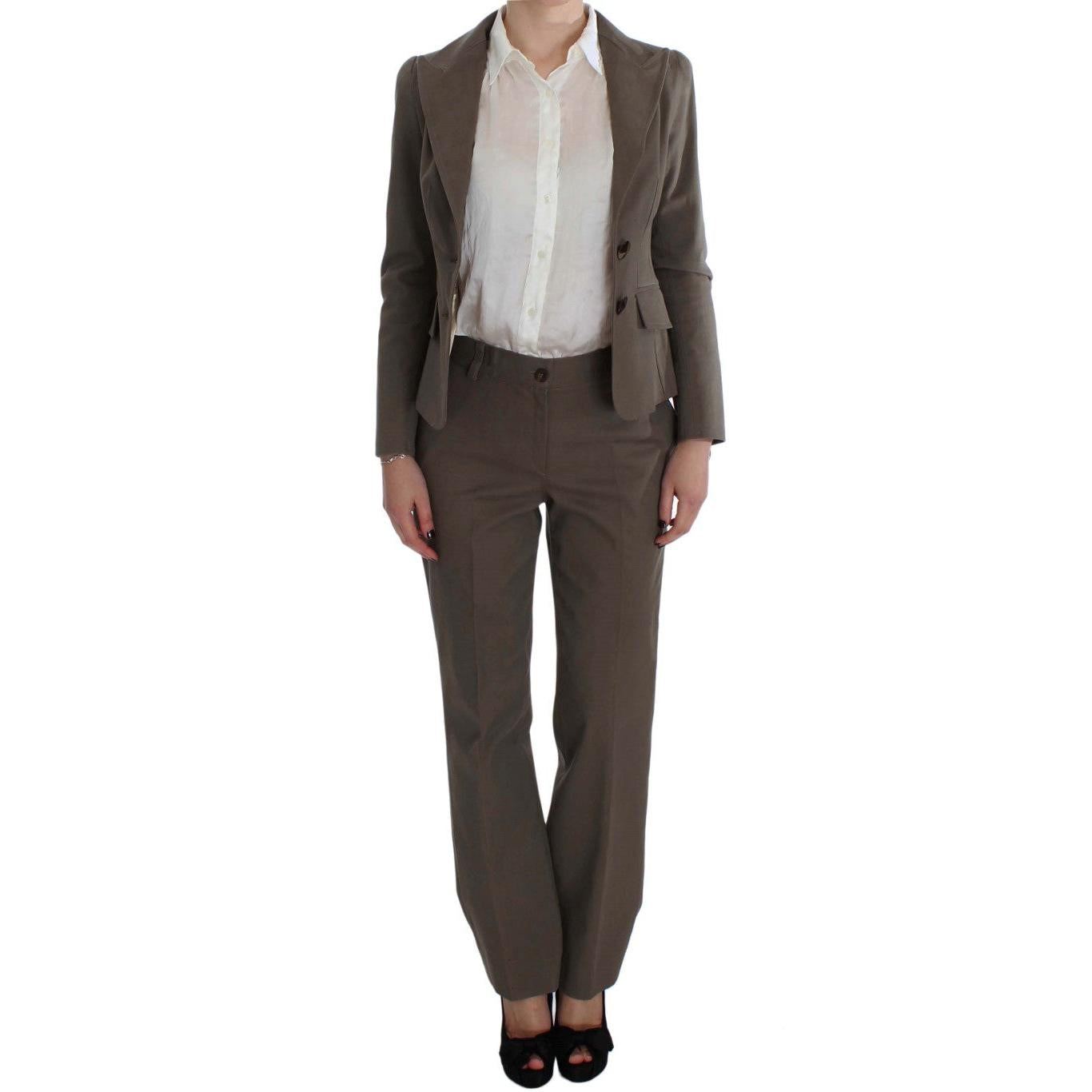 BENCIVENGA Beige Wool Cotton Suit