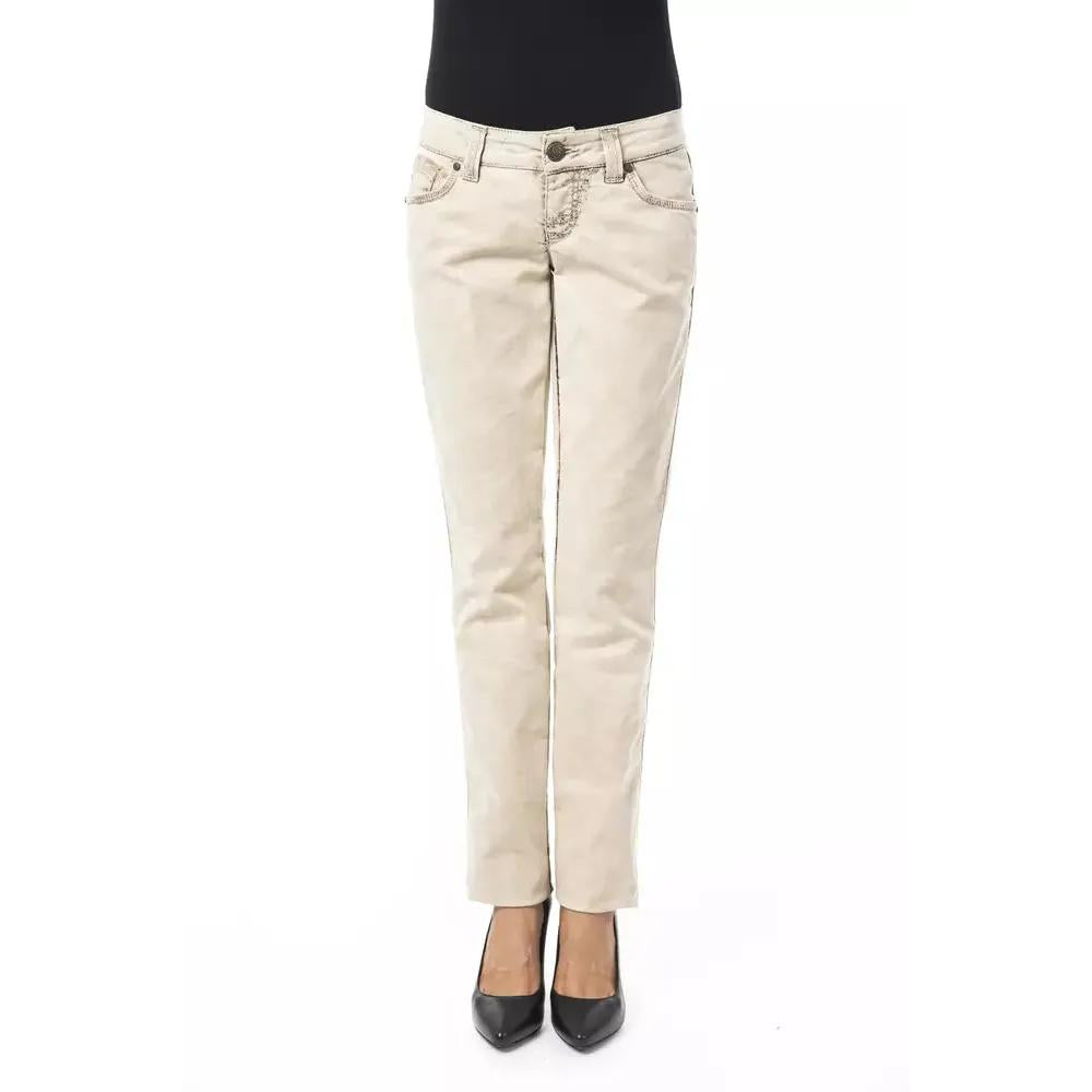 BYBLOS Beige Cotton Women Jeans