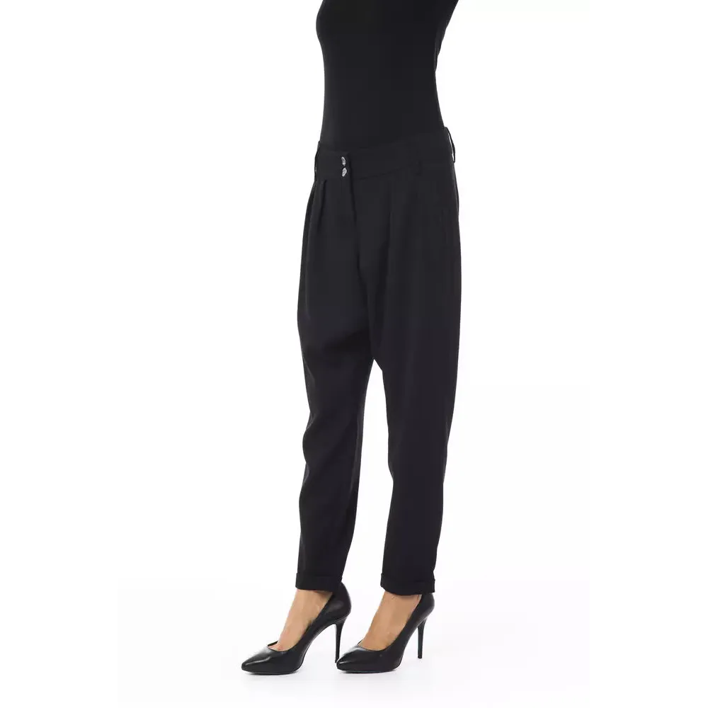 BYBLOS Black Polyester Women Pant