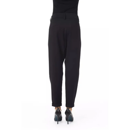 BYBLOS Black Polyester Women Pant