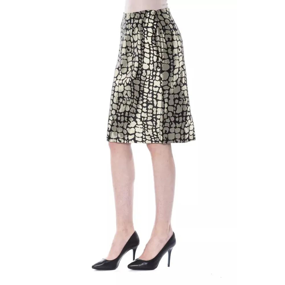 BYBLOS Gold Viscose Women Skirt