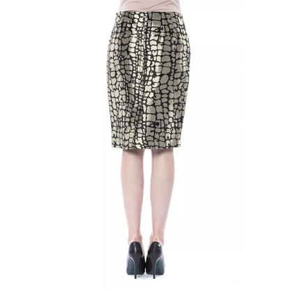 BYBLOS Gold Viscose Women Skirt
