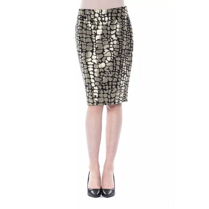 BYBLOS Gold Viscose Women Skirt