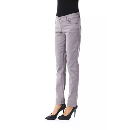BYBLOS Gray Cotton Women's Pant