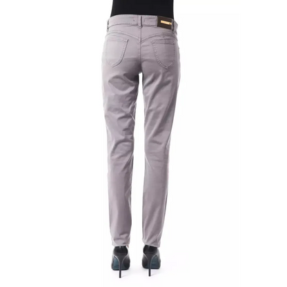 BYBLOS Gray Cotton Women's Pant