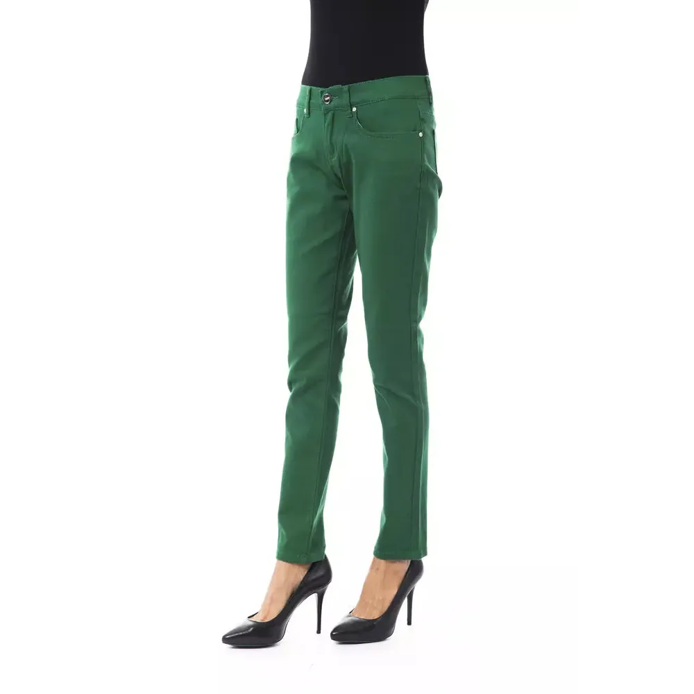 BYBLOS Green Cotton Women Pant