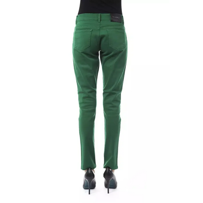 BYBLOS Green Cotton Women Pant