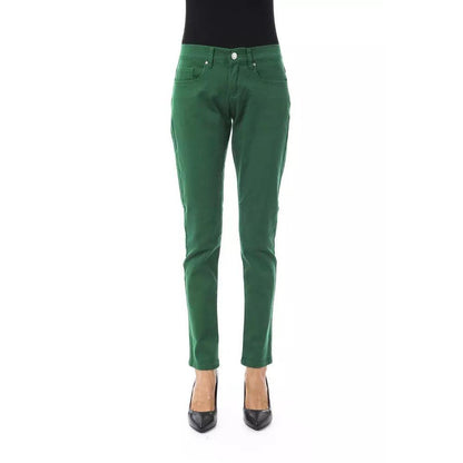 BYBLOS Green Cotton Women Pant