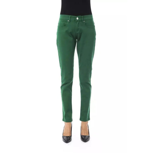BYBLOS Green Cotton Women Pant