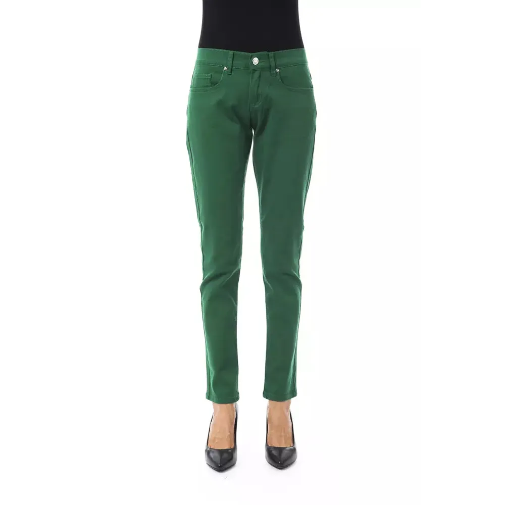 BYBLOS Green Cotton Women Pant