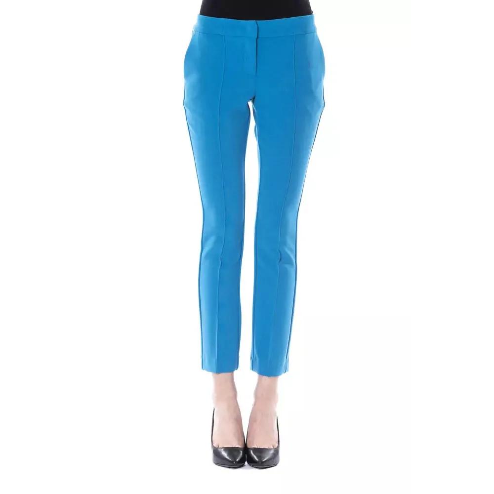BYBLOS Light Blue Polyester Women Skinny Pant