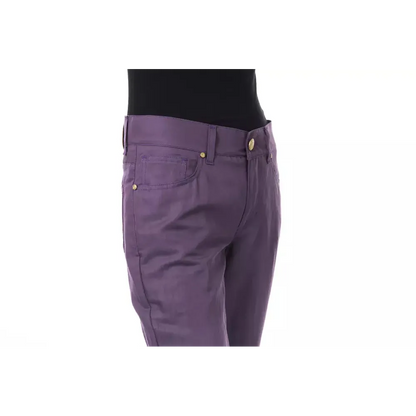 BYBLOS Purple Cotton Women Pant