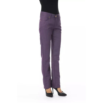 BYBLOS Purple Cotton Women Pant
