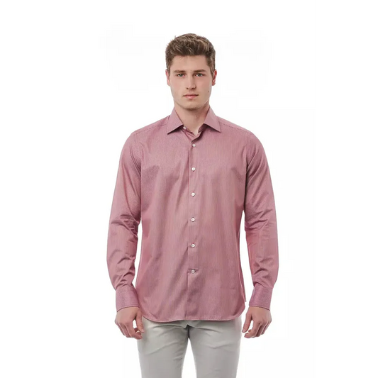 Bagutta Red Cotton Men Shirt
