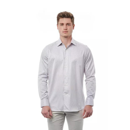 Bagutta White Cotton Men Shirt