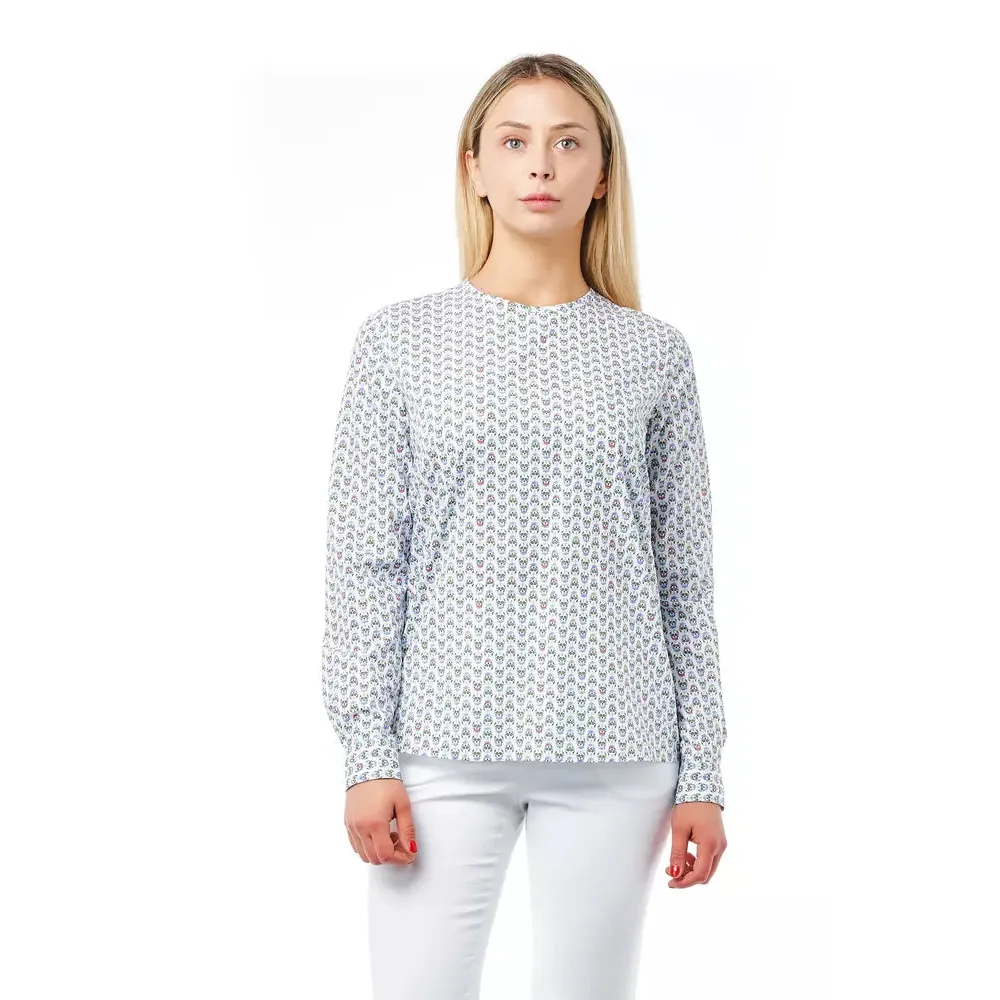 Bagutta White Cotton Women Blouse