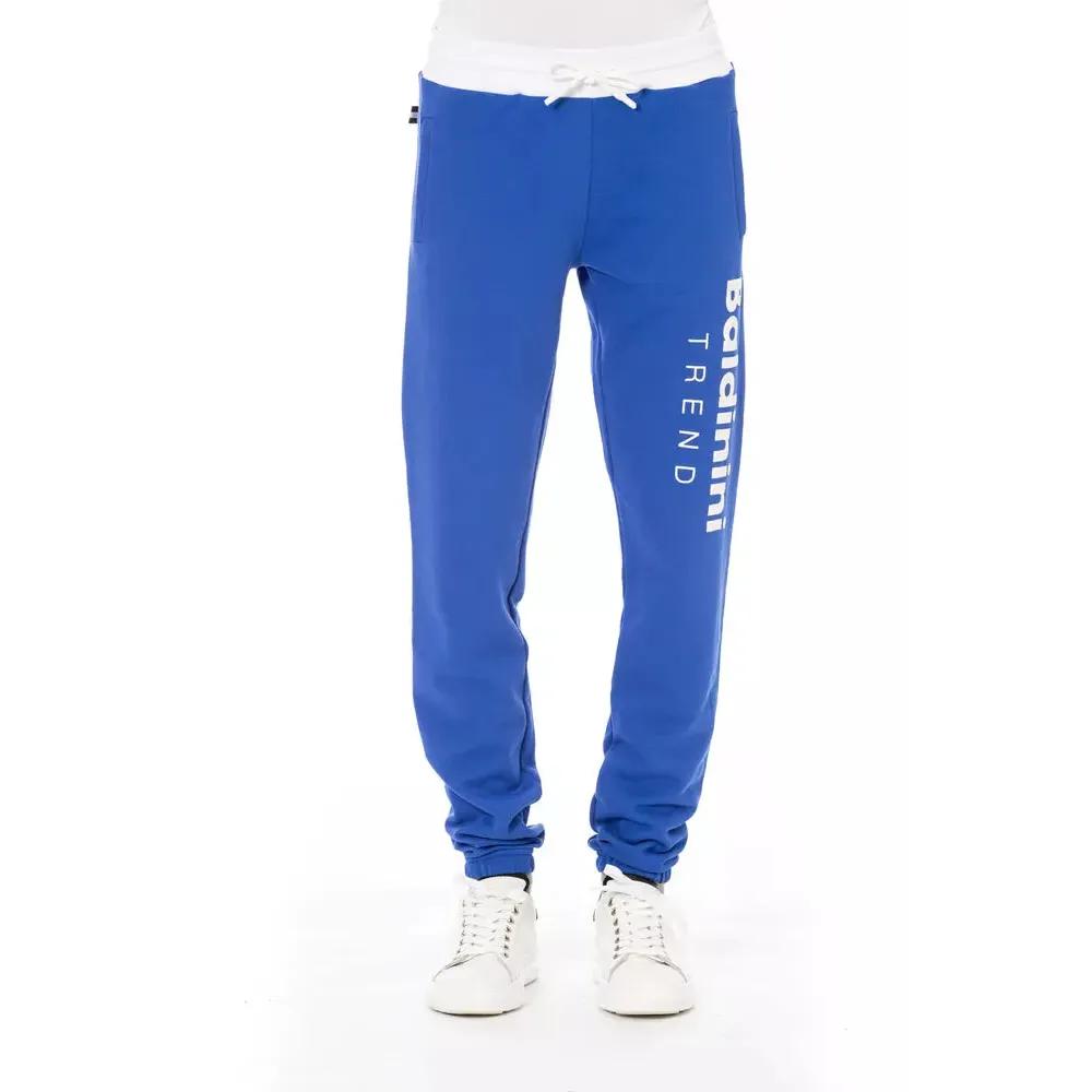Baldinini Trend Blue Cotton Men's Sport Pant