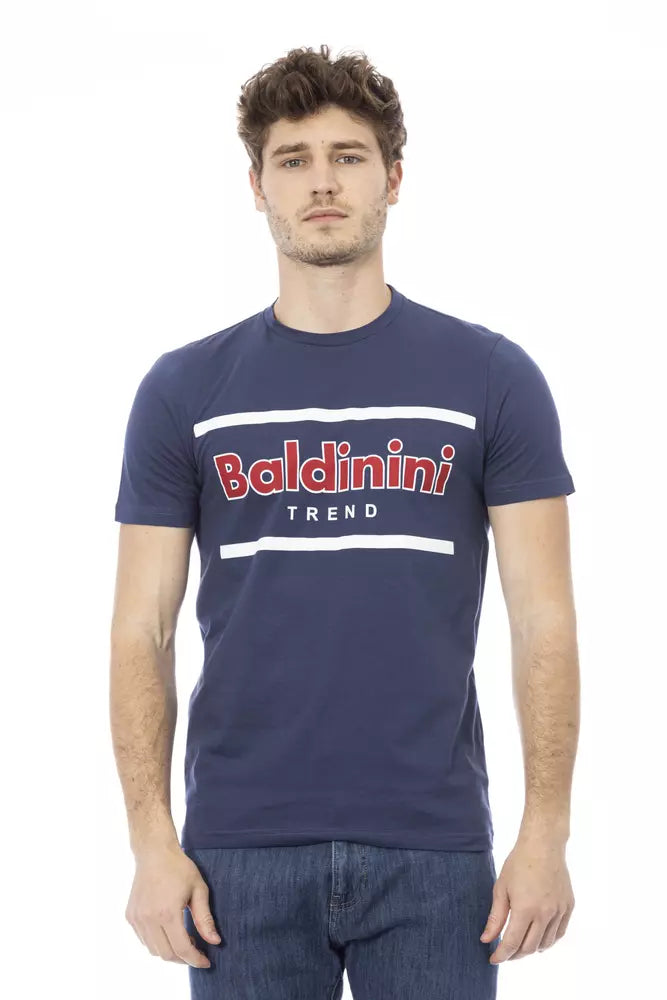 Baldinini Trend Blue Cotton Men's T-Shirt