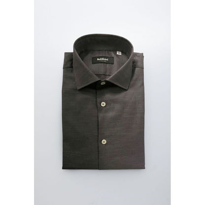 Baldinini Trend Gray Cotton Men Shirt