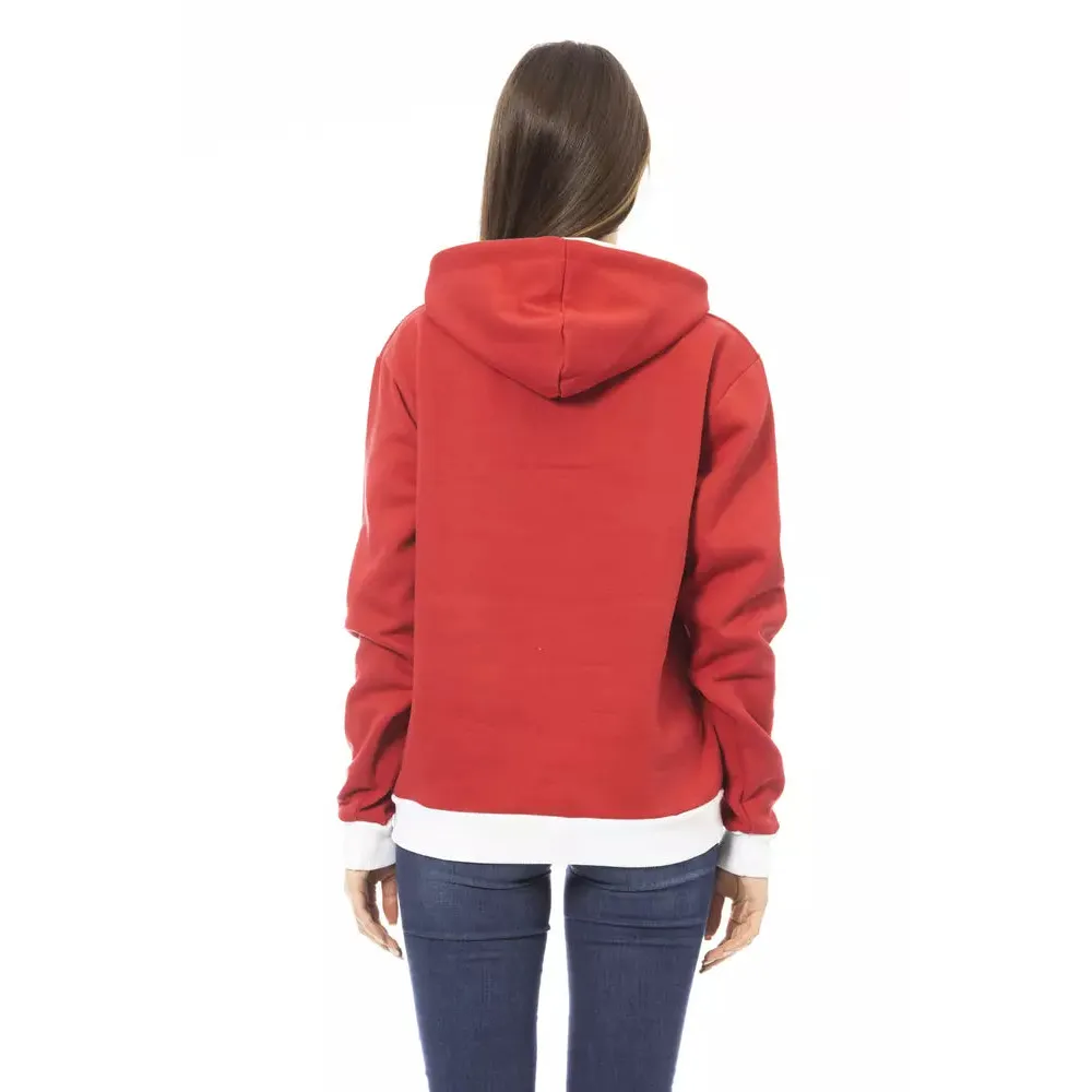 Baldinini Trend Red Cotton Women's Hoodie