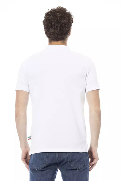 Baldinini Trend White Cotton Men Polo Shirt