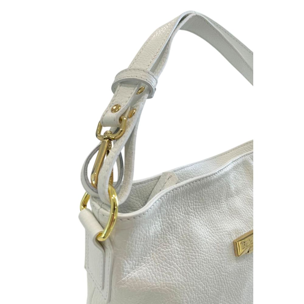 Baldinini Trend White Cowhide Women Bag