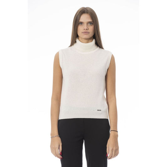 Baldinini Trend White Wool Women Sweater