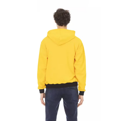Baldinini Trend Yellow Cotton Men Hoodie