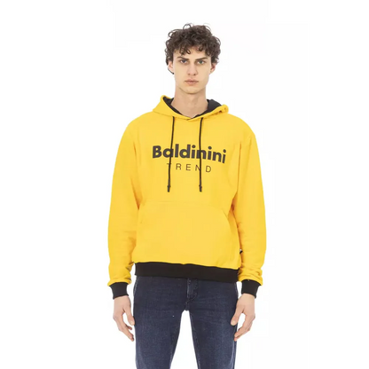 Baldinini Trend Yellow Cotton Men Hoodie