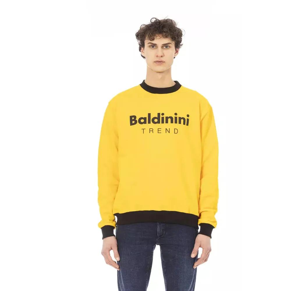 Baldinini Trend Yellow Cotton Men Sweater